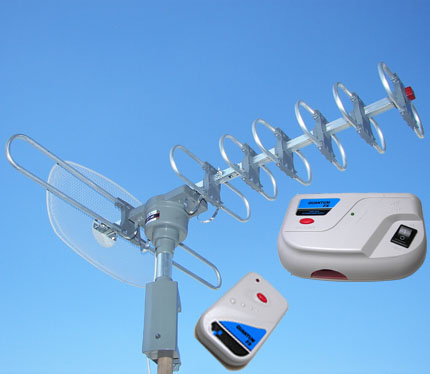 AMPLIFIED VHF UHF FM HDTV ROTOR HD TV ANTENNA OUTDOOR