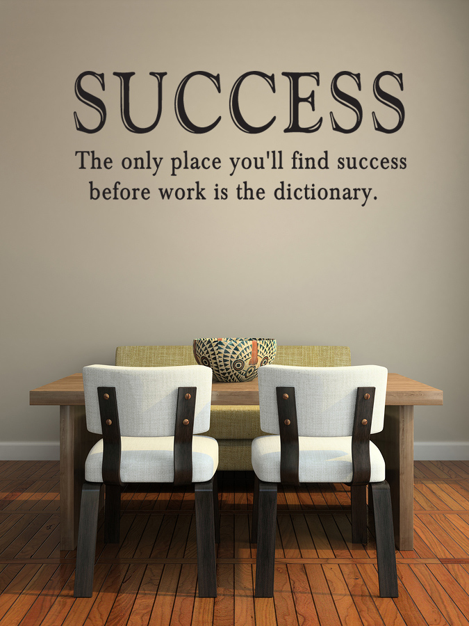 SUCCESS WORK Vinyl Wall Quote Sticker Saying Decor Inspirational Decal