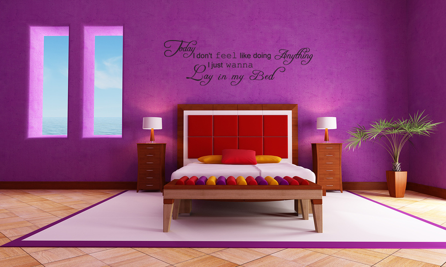 LAY IN MY BED Lazy Song Wall Decal Quote Lettering Quote Bedroom 32" eBay